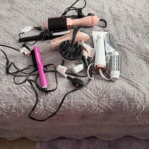 Revlon Pink Rose Gold & White Hair Styling Tool Set